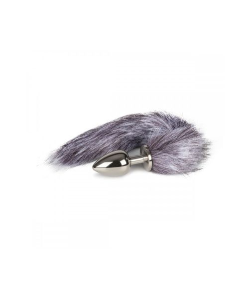 Анальна пробка метал з хвостиком Fox Tail Plug Easy Toys, Розмір L