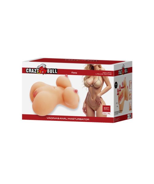 Мастурбатор-торс CRAZY BULL Fiona, реалістичний, 37.5 х 24 см