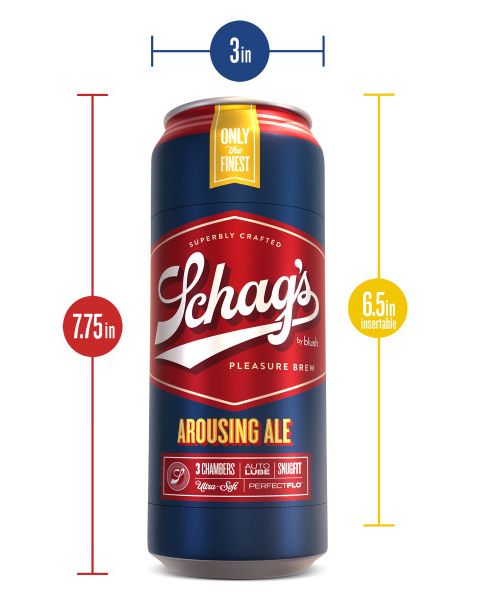 Самозмащувальний мастурбатор SCHAG'S AROUSING ALE FROSTED у вигляді банки пива