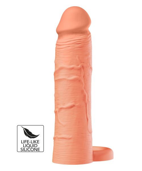 Насадка на пеніс з ерекційним кільцем Hidden Desire INFERNO, 18 × 4,5 см