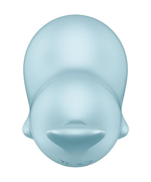 Вакуумный стимулятор Satisfyer Sassy Seal с вибрацией, голубой, 9.5 см