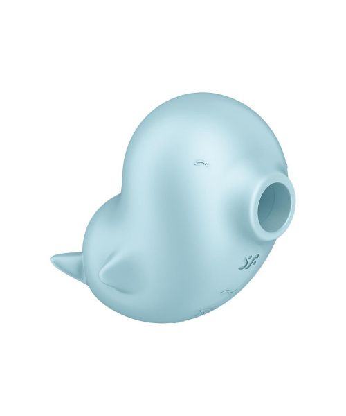 Вакуумный стимулятор Satisfyer Sassy Seal с вибрацией, голубой, 9.5 см