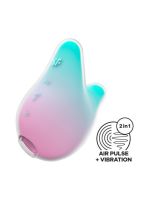 Вакуумний стимулятор із вібрацією Satisfyer Mermaid Vibes, м'ятно-рожевий