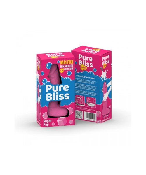 Мило у формі пеніса Pure Bliss Sugar Pop з ароматом жуйки, рожеве, 15 см