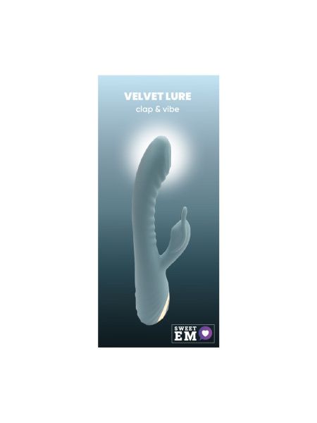 Вібратор-кролик рельєфний Sweet Em Velvet Lure 10 режимів вібрації і 5 режимів коливань