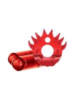 Ерекційне кільце з двома віброкулями Zero Tolerance Flame Thrower червоне, 5 см