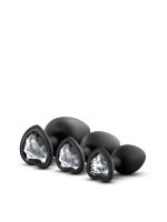 Набір анальних пробок LUXE BLING PLUGS TRAINING KIT WHITE GEMS