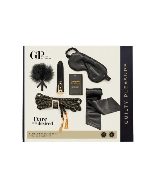 Подарунковий набір БДСМ Guilty Pleasure Subtle Spark, чорний, 6 предметів