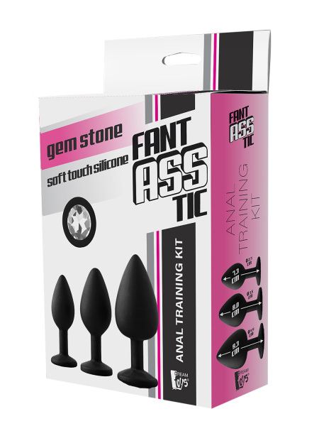 Набір анальних пробок Dream Toys Fantasstic White Stone