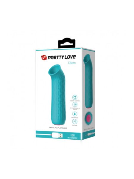 Вакуумний стимулятор Pretty Love Ford, блакитний, 11,6 × 2,3 см