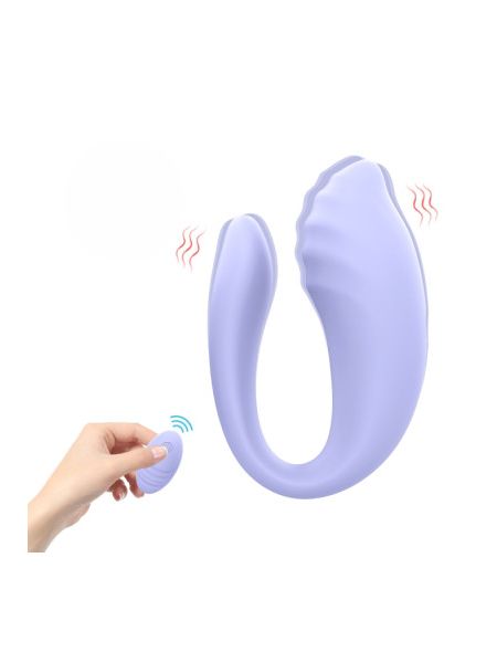 Вібратор для пар Every Night Toys Anthea з пультом, лавандовий, 19,8 х 6,3 см