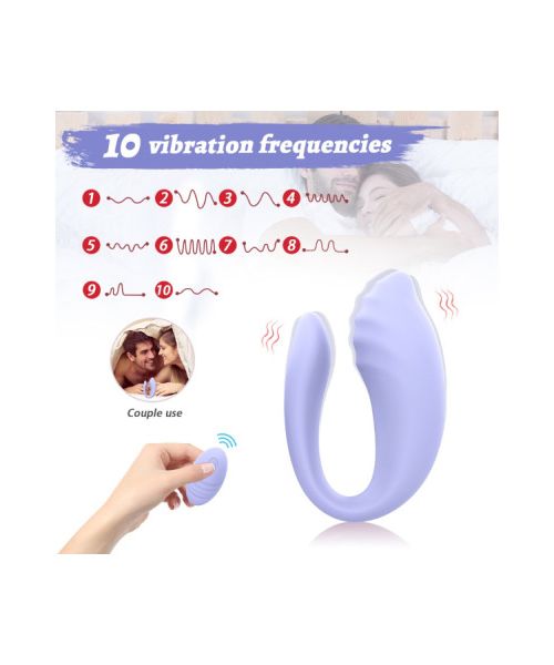 Вібратор для пар Every Night Toys Anthea з пультом, лавандовий, 19,8 х 6,3 см