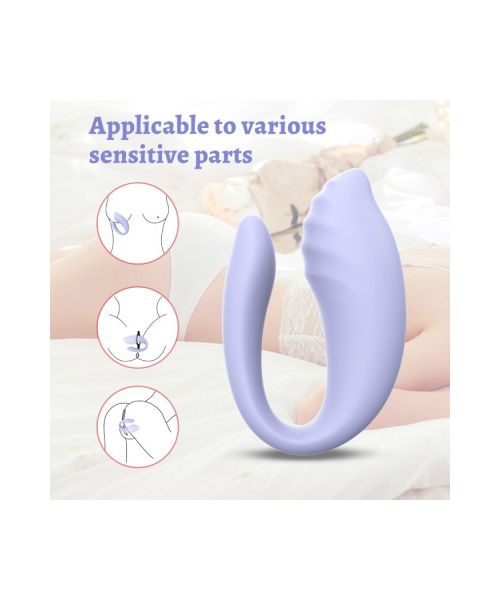 Вібратор для пар Every Night Toys Anthea з пультом, лавандовий, 19,8 х 6,3 см