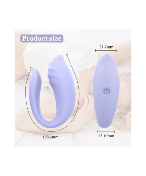 Вібратор для пар Every Night Toys Anthea з пультом, лавандовий, 19,8 х 6,3 см