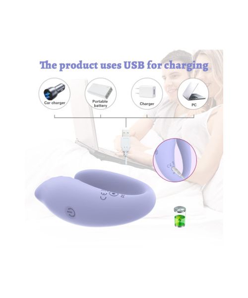 Вібратор для пар Every Night Toys Anthea з пультом, лавандовий, 19,8 х 6,3 см