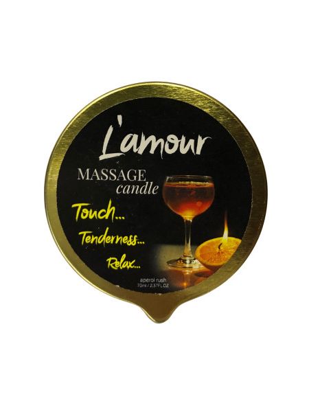 Масажна свічка L'amour Aperol золота, 70 мл