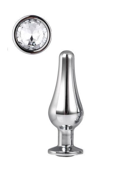 DT21823 анальна пробка конічної форми Dream Toys GLEAMING LOVE SILVER PLEASURE PLUG S