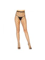 Колготки у сітку з перлами чорні Leg Avenue Faux pearl fence net tights O/S