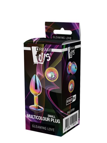Dt21781 Райдужна анальна пробка GLEAMING LOVE MULTICOLOUR PLUG SMALL