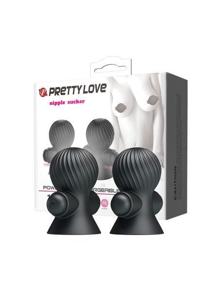 Вібростимулятор для сосків PRETTY LOVE Nipple Sucker, чорний