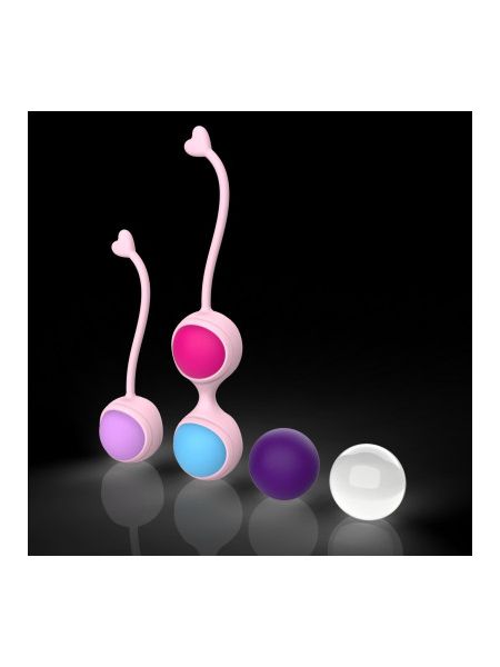 Набір вагінальних кульок Every Night Toys Lorinda рожевий з різнокольоровими кульками