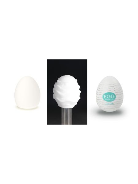 Мастурбатор-яйце з рельєфом XHN WAVE Egg Easy Ona-Cap, білий, 52 × 68 мм