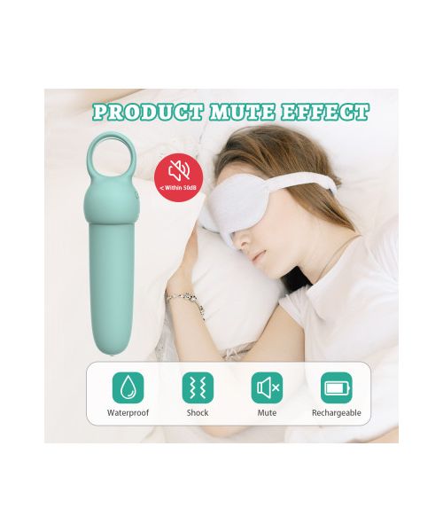 Міні-вібратор Every Night Toys Elliot світло-бірюзовий, 10 режимів вібрації