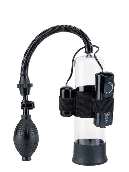 Вакуумна помпа для чоловіків Seven Creations Power Pump з вібрацією, чорна