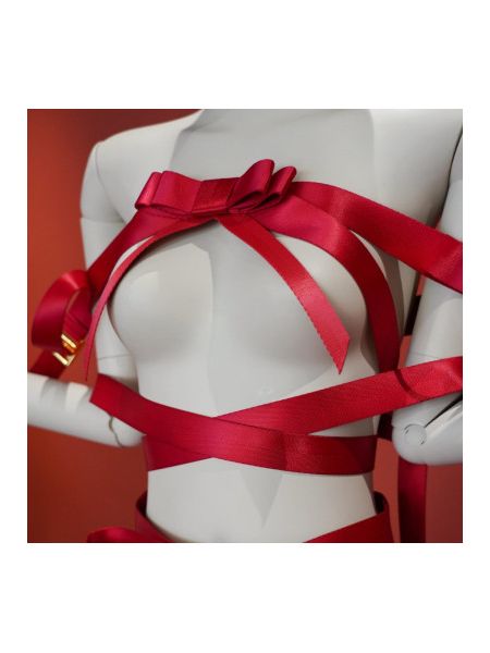 Фіксатор бондаж з бантом для верхньої частини тіла UPKO Bowknot, червоний