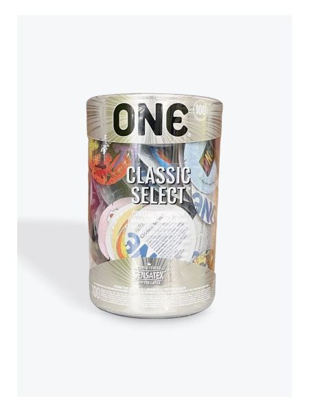 Банка презервативів ONE Classic Select Contest Collection, 100 шт