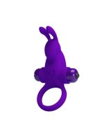 Кільце ерекційне у вигляді кролика Pretty Love Vibrant Penis Ring 1 фіолетове