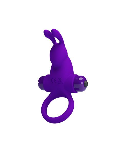 Кільце ерекційне у вигляді кролика Pretty Love Vibrant Penis Ring 1 фіолетове