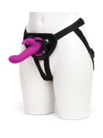 Страпон-кролик з вібрацією та трусиками Happy Rabbit Rechargeable Vibrating Strap-On Harness Set