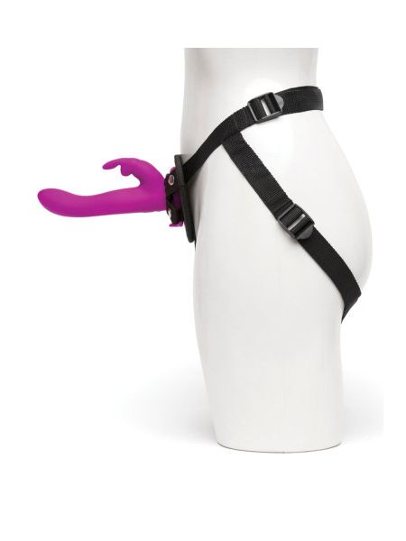 Страпон-кролик з вібрацією та трусиками Happy Rabbit Rechargeable Vibrating Strap-On Harness Set