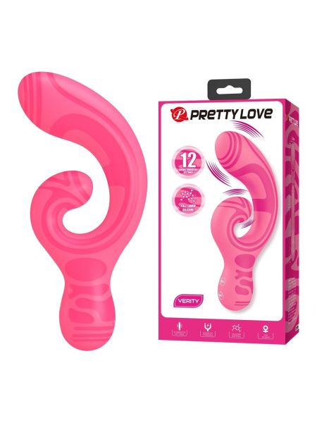 Вібратор-кролик Pretty Love Verity, рожевий, 12.5 см х 3.1 см