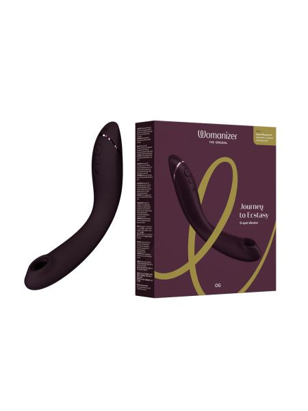 Вібратор для точки G c вакуумною стимуляцією Womanizer OG Aubergine