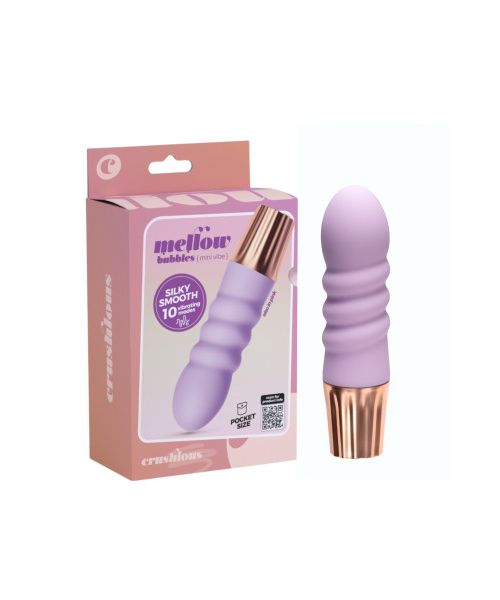 Міні-вібратор CRUSHIOUS Mellow Bubbles, лавандовий, 11 х 2,8 см