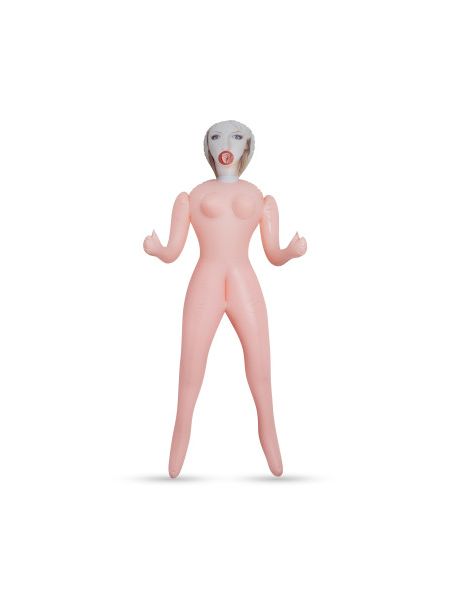 Секс-лялька з 3 отворами Crushious CRISTINA The Inflatable Nurse, бежева, 155 см