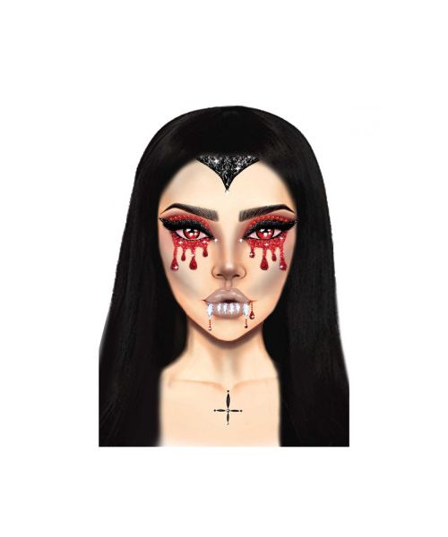 Маска вампіра зі страз Vampire Rhinestone Stick-On Jewels Leg Avenue
