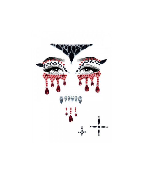 Маска вампіра зі страз Vampire Rhinestone Stick-On Jewels Leg Avenue