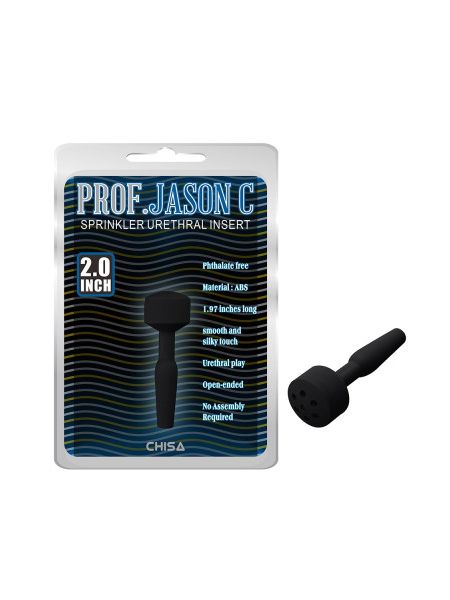 Катетер уретральний чоловічий Chisa Prof.Jason C Sprinkler Urethral Insert, чорний