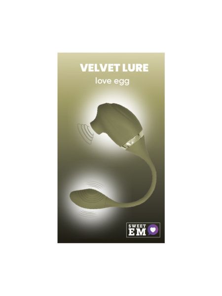 Вакуумний стимулятор клітора з вібруючим хвостиком для точки G Sweet Em Velvet Lure, зелений