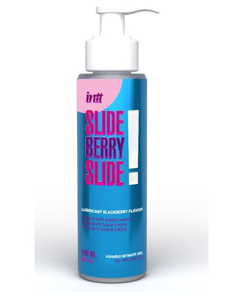 Лубрикант їстівний з ароматом ожини Intt SLIDE BERRY SLIDE! на водній основі, 100 мл