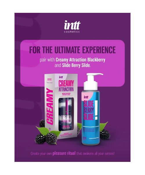 Лубрикант їстівний з ароматом ожини Intt SLIDE BERRY SLIDE! на водній основі, 100 мл