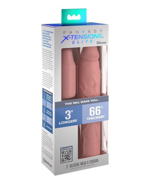 Насадка на пеніс Pipedream Fantasy X-tensions Elite бежева, 23 см