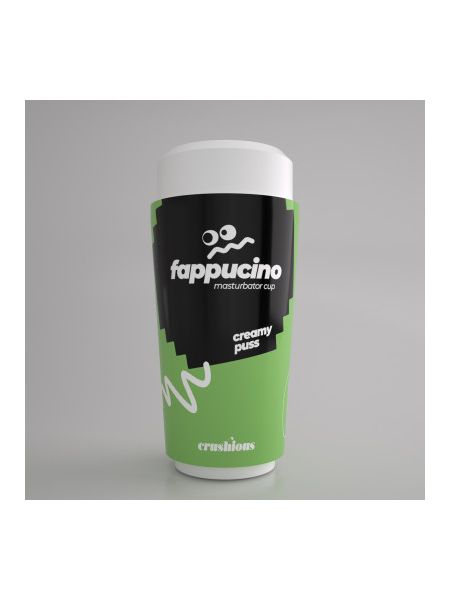 Портативний мастурбатор вагіна CRUSHIOUS FAPPUCINO у вигляді стаканчика кави, з кришкою