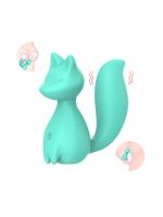 Міні-вібратор кліторальний Every Night Toys Doris у формі лисиці бірюзовий, 10 режимів вібрації