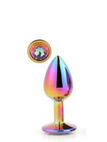 Dt21782 Райдужна анальна пробка GLEAMING LOVE MULTICOLOUR PLUG MEDIUM