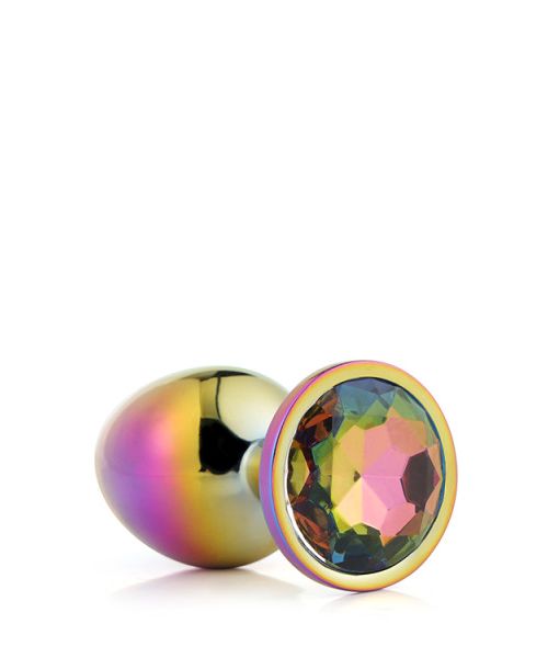 Dt21782 Райдужна анальна пробка GLEAMING LOVE MULTICOLOUR PLUG MEDIUM