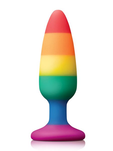 Райдужна анальна пробка COLOURFUL LOVE RAINBOW ANAL PLUG MEDIUM